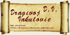 Dragivoj Vakulović vizit kartica
